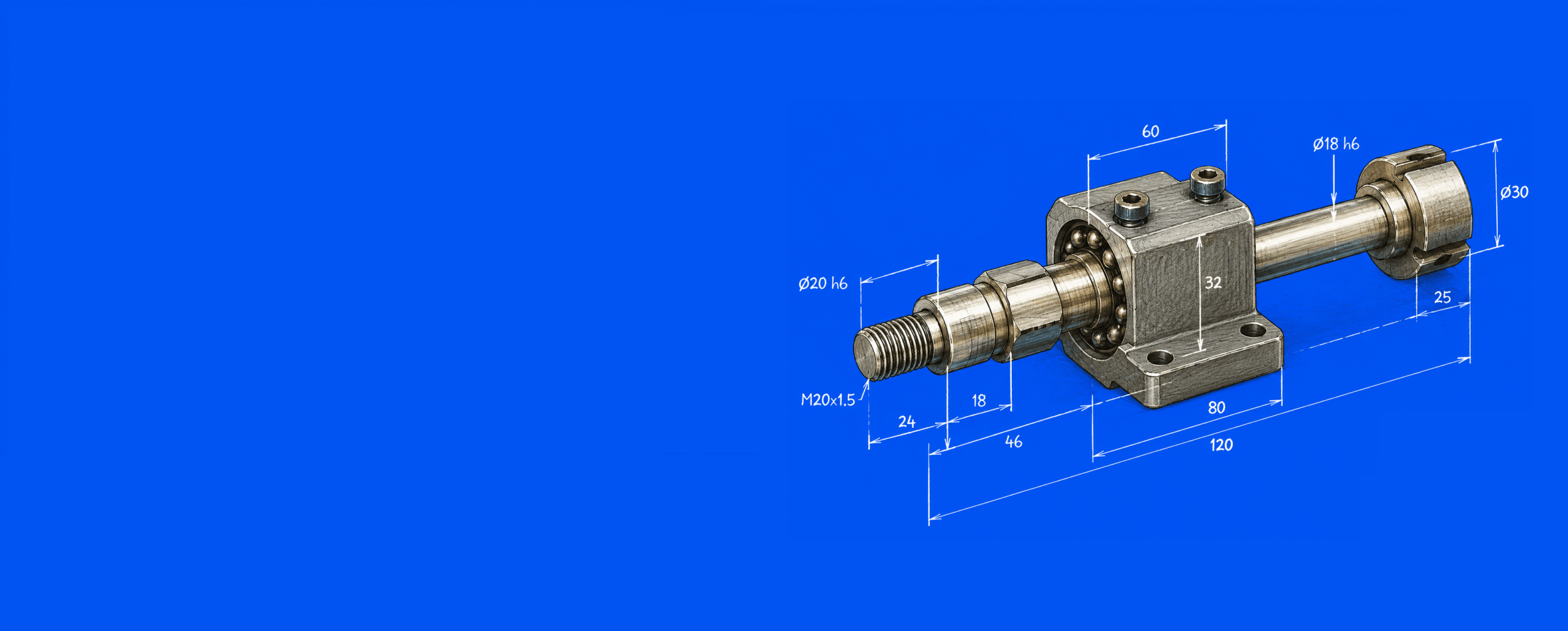 Projektowanie CAD i inżynieria odwrotna części mechanicznych na podstawie istniejących elementów.