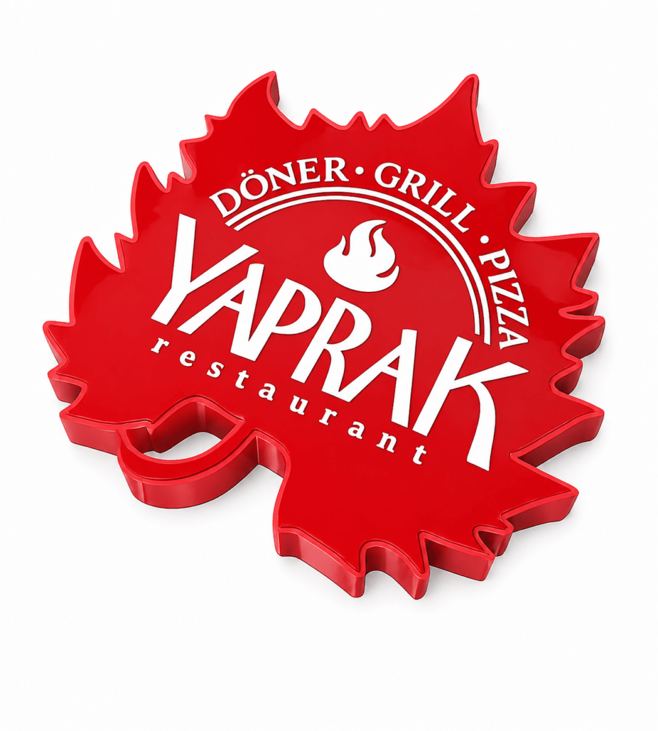 Logo świetlne LED dla restauracji Yaprak